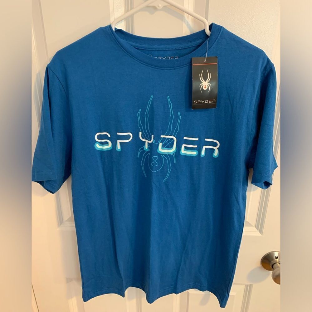 Spyder medium blue short sleeve shirt